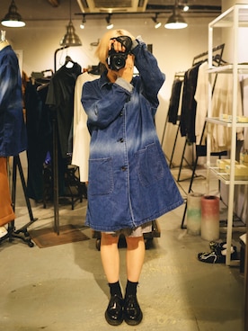 「WHITE LINE（ホワイトライン）のアイテム（ジャケット/アウター）」を使った、三角さん（レディース・157cm）の秋コーディネート