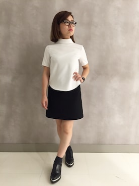 「ZARA（ザラ）のアイテム（パンプス）」を使った、のぞみさん（レディース・150cm）の夏コーディネート