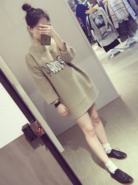 「BASECONTROL（ベースコントロール）のアイテム（ワンピース/ドレス）」を使った、恬萝HANA酱さん（レディース・158cm）の秋コーディネート