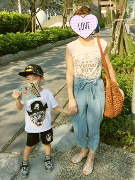 「LOVFEE（ラッフィ）のアイテム」を使った、夏士勛さん（キッズ・100cm）の夏コーディネート
