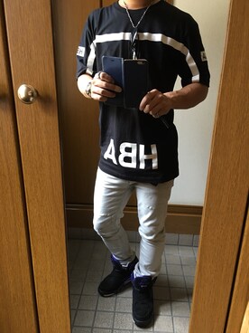 「EWING（ユーイング）のアイテム」を使った、y-k06さん（メンズ・175cm）の夏コーディネート