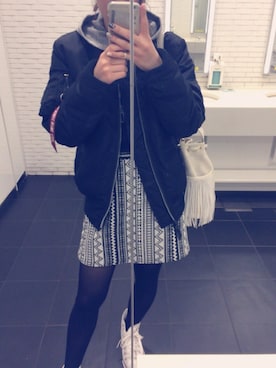「chico_（チコ）のアイテム（スカート）」を使った、Yuuさん（レディース・160cm）の冬コーディネート