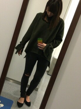 「フレアスリーブ」｜ばんびさん（レディース・166cm）の秋コーディネート