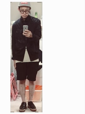「Y-3（ワイスリー）のアイテム（ジャージ）」を使った、MOSさん（メンズ・178cm）の夏コーディネート