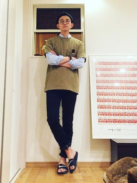 「electric cottage（エレクトリックコテージ）のアイテム」を使った、MOSさん（メンズ・178cm）の春コーディネート