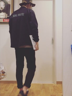 「F.C.Real Bristol（エフシーレアルブリストル）のアイテム（ジャージ）」を使った、MOSさん（メンズ・178cm）の夏コーディネート