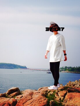 「NIKE(ナイキ)のアイテム(バングル/リストバンド)」を使った、371017さん(レディース・162cm)の夏コーディネート