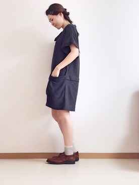 「AMERICAN RAG CIE（アメリカンラグシー）のアイテム（ワンピース/ドレス、ブルー系）」を使った、ひよこさん（レディース・158cm）の夏コーディネート