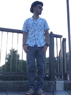 「A（エィス）のアイテム（パンツ）」を使った、hiroshi omuraさん（メンズ・172cm）の夏コーディネート
