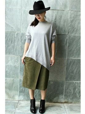 「ラップスカート」｜kanakoさん（レディース・160cm）の秋コーディネート