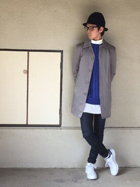 「ボーダーソックス」｜「アイテム（その他）」を使った、サマルさん（メンズ・175cm）の冬コーディネート