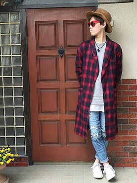 「ロングガウン」｜「アイテム（その他）」を使った、サマルさん（メンズ・175cm）の春コーディネート
