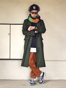 「ワイドテーパードパンツ」｜「アイテム（その他）」を使った、サマルさん（メンズ・175cm）の秋コーディネート