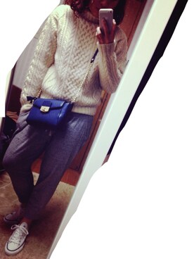 「スエット」｜naco.さん（レディース・163cm）の冬コーディネート