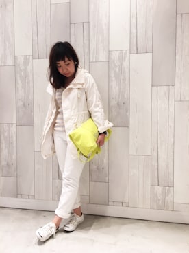 「Q（キュー）のアイテム（マウンテンパーカー）」を使った、kimumegさん（レディース・154cm）の冬コーディネート