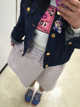 「FIG&VIPER（フィグアンドバイパー）のアイテム（デニムジャケット）」を使った、✬HARU✬さん（レディース・154cm）の冬コーディネート