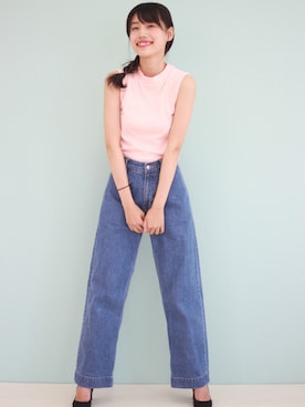 「MULLER（ミューラー）のアイテム（パンツ）」を使った、yuuさん（レディース・163cm）の夏コーディネート