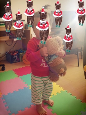 「スエット」｜hacchanさん（キッズ・90cm）の冬コーディネート