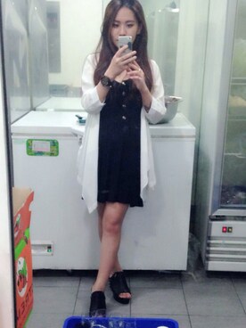 「AIR SPACE（エアースペース）のアイテム（その他アウター）」を使った、yuko chenさん（レディース・150cm）の秋コーディネート