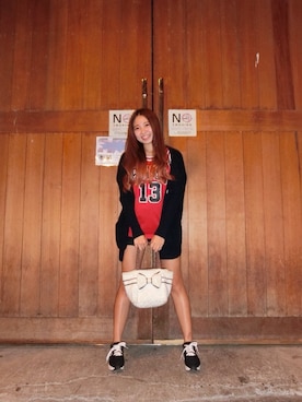 「Lulus（-）のアイテム（その他アウター）」を使った、nanaさん（レディース・154cm）の秋コーディネート