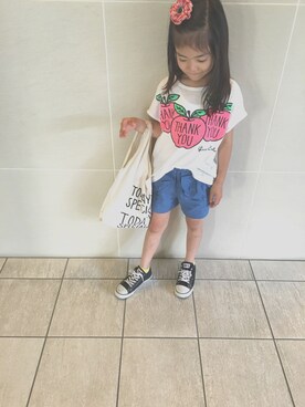 「fafa（フェフェ）のアイテム（ヘアアクセサリー）」を使った、n…srさん（キッズ・120cm）の夏コーディネート