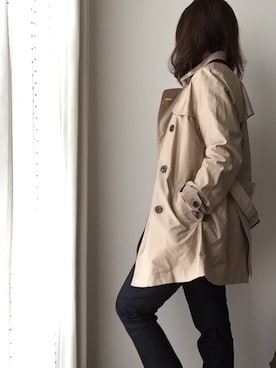 「アイテム（トレンチコート）」を使った、kaoriさん（レディース・158cm・30代）の冬コーディネート