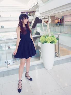 「MICOAMERI（ミコアメリ）のアイテム（シューズ）」を使った、yuko0409さん（レディース・161cm）の夏コーディネート