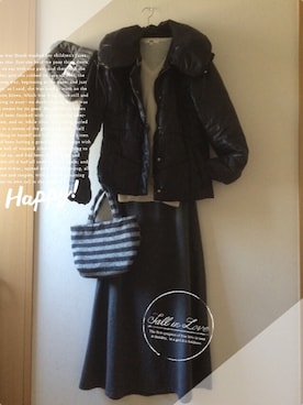 「IMAGE（イマージュ）のアイテム（スカート）」を使った、teey+さん（レディース・155cm）の冬コーディネート