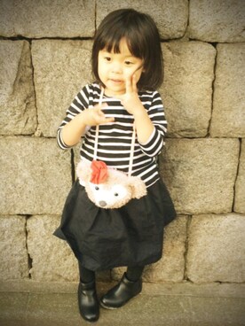 U_naさん（キッズ・100cm）の秋コーディネート