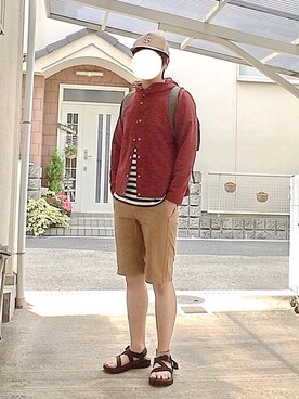 「YAECA」｜「アイテム（マウンテンパーカー）」を使った、oocandyさん（メンズ・176cm）の夏コーディネート