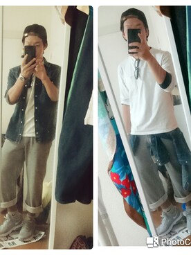 「OCTAVE OCTAVE（オクターブオクターブ）のアイテム（帽子）」を使った、Junpei Kumeさん（メンズ・164cm）の春コーディネート