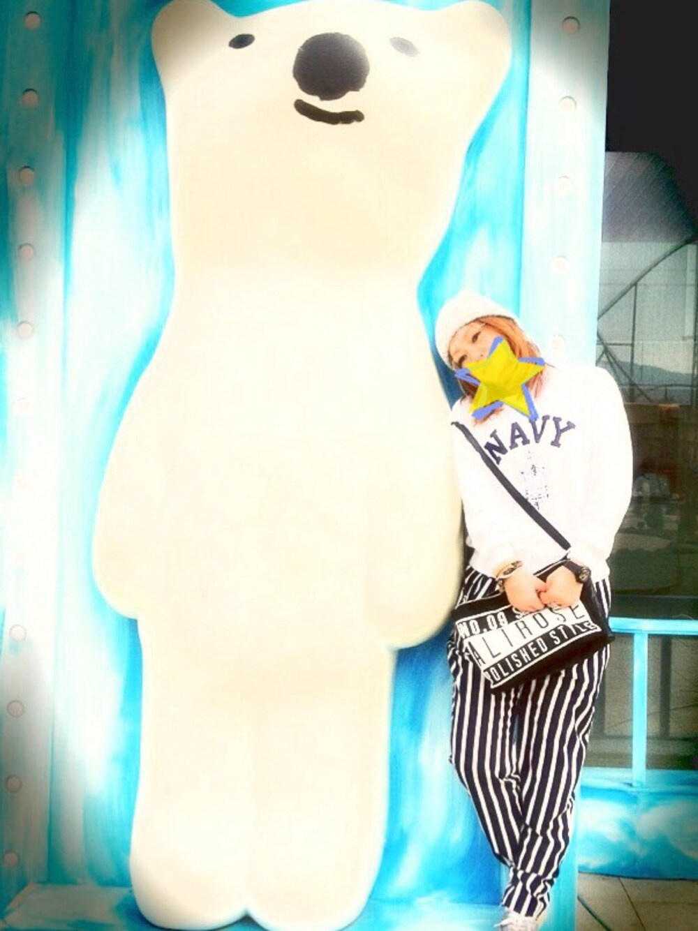 「ZARAのアイテム（その他パンツ、ブルー系）」を使った、hair do pojaさん（レディース・162cm）の春コーディネートの1枚目の写真