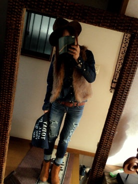 yu…さん（レディース・163cm）の冬コーディネート