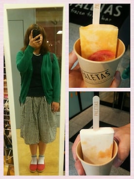 「AS KNOW AS plus（アズノゥアズプラス）のアイテム」を使った、しほしさん（レディース・160cm）の夏コーディネート