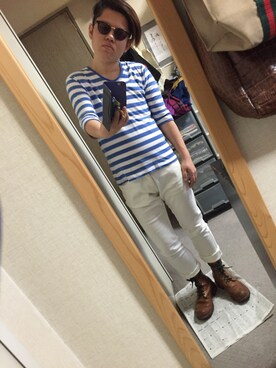 「H-FUSION（エイチ フュージョン）のアイテム」を使った、陽さん（メンズ・168cm）の春コーディネート