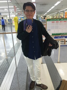 「united arrows」｜「アイテム（ステンカラーコート）」を使った、陽さん（メンズ・168cm）の春コーディネート