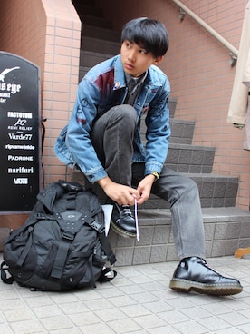 Xlarge エクストララージ のデニムジャケットを使った人気ファッションコーディネート 髪型 ミディアムヘアー Wear