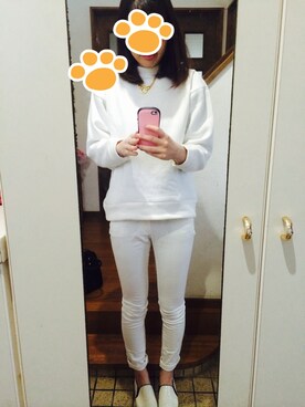 「スエット」｜「アイテム（チェスターコート）」を使った、Rinさん（レディース・172cm）の冬コーディネート