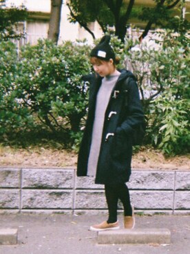 「Right-on（ライトオン）のアイテム（ダッフルコート）」を使った、は せ こさん（レディース・154cm）の冬コーディネート