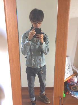「semantic design（セマンティックデザイン）のアイテム（その他アウター）」を使った、うちけん06さん（メンズ・171cm）の秋コーディネート