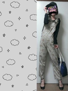 「OLIVE des OLIVE（オリーブデオリーブ）のアイテム（サロペット/オーバーオール）」を使った、miku♬さん（レディース・165cm）の春コーディネート