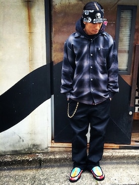 「Know1edge（ノウレッジ）のアイテム」を使った、Yuya Nagaiさん（メンズ・170cm）の秋コーディネート