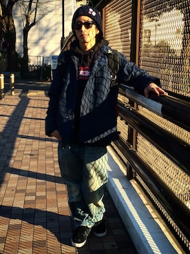 「ANARC of hex（アナークオブヘックス）のアイテム」を使った、Yuya Nagaiさん（メンズ・170cm）の冬コーディネート