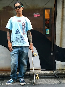 「ANARC of hex（アナークオブヘックス）のアイテム」を使った、Yuya Nagaiさん（メンズ・170cm）の夏コーディネート