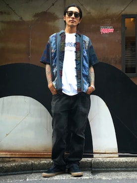 「NADA.（ナダ）のアイテム」を使った、Yuya Nagaiさん（メンズ・170cm）の夏コーディネート