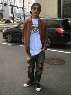 「NADA.（ナダ）のアイテム」を使った、Yuya Nagaiさん（メンズ・170cm）の夏コーディネート