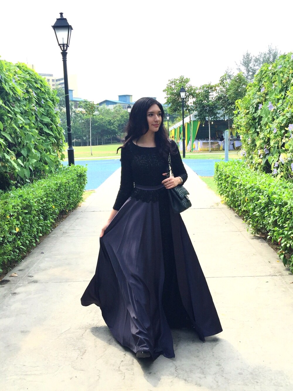 「Zalora、zalia、KAFTAN」｜「Zaliaのアイテム（ワンピース、ブルー系）」を使った、Crystal ♡ さん（レディース・169cm）の春コーディネートの1枚目の写真