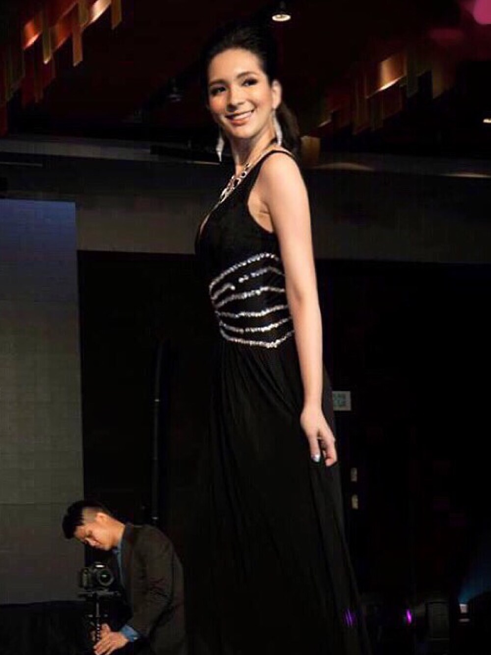 「Bebe Butterflyのアイテム（ワンピース、ブラック系）」を使った、Crystal ♡ さん（レディース・169cm）の春コーディネートの1枚目の写真