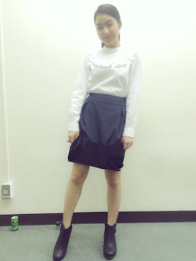 「Drowse and yet...（ドラゥズ　アンド　イエット）のアイテム」を使った、平 祐奈 | Yuna Tairaさん（レディース・155cm）の秋コーディネート