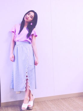 「EBELE MOTION（エベルモーション）のアイテム」を使った、平 祐奈 | Yuna Tairaさん（レディース・155cm）の夏コーディネート